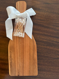 Champagne Bottle Wood Charcuterie Board