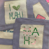 Mahjong Linen Cocktail Napkins, Set of 4