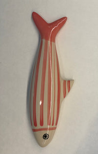 Hand-Painted Stoneware Fish Wall Décor