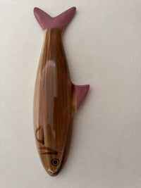 Hand-Painted Stoneware Fish Wall Décor
