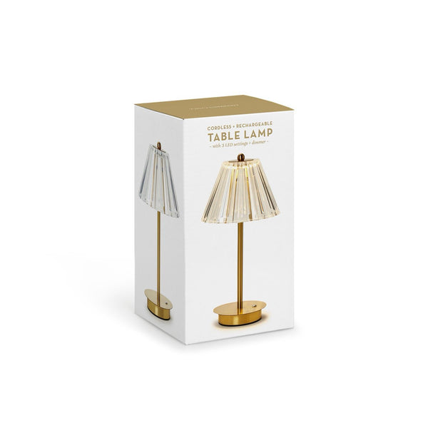 LED Portable Cordless Table Lamp with Acrylic Shade