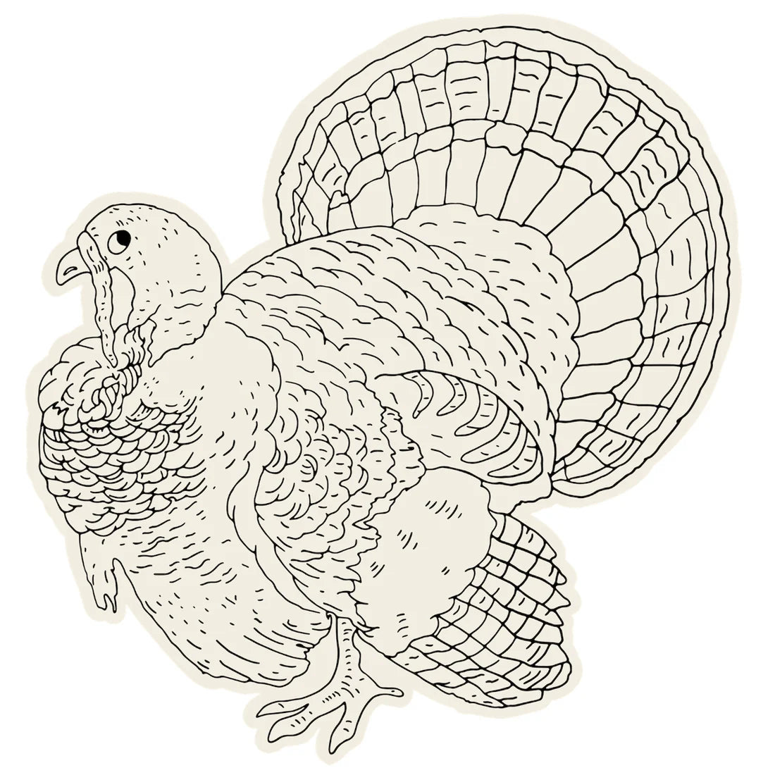 Die-cut Coloring Turkey Placemat