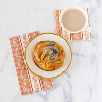 Pumpkin Burleigh Stripe Guest Napkins
