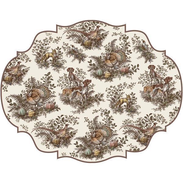 Die-cut Harvest Toile Frame Placemat