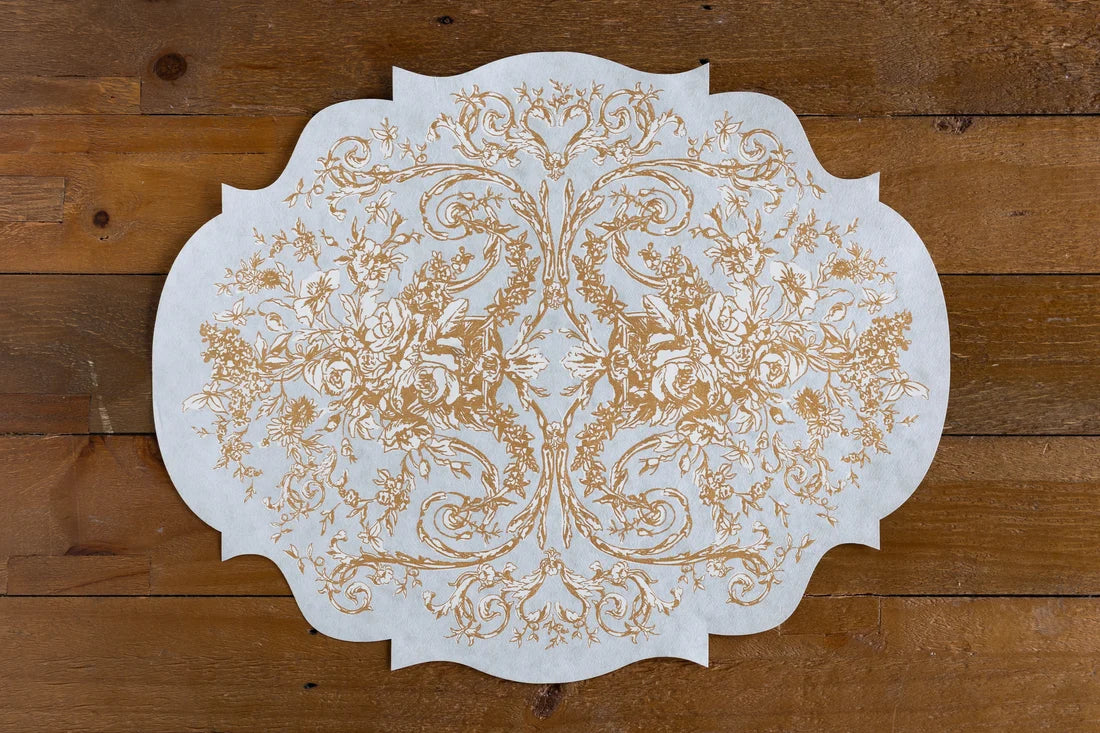 Die-Cut Gilded Scroll Frame Placemat