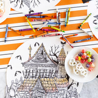 Die-Cut Coloring Haunted House Placemat