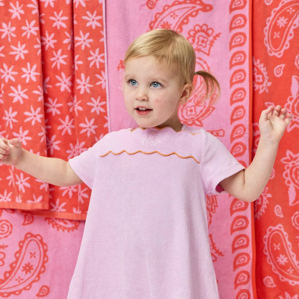 Girls' Dress Lilac & Orange