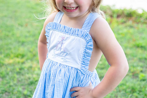 Sailboat Seersucker Dress