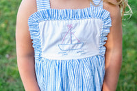 Sailboat Seersucker Dress