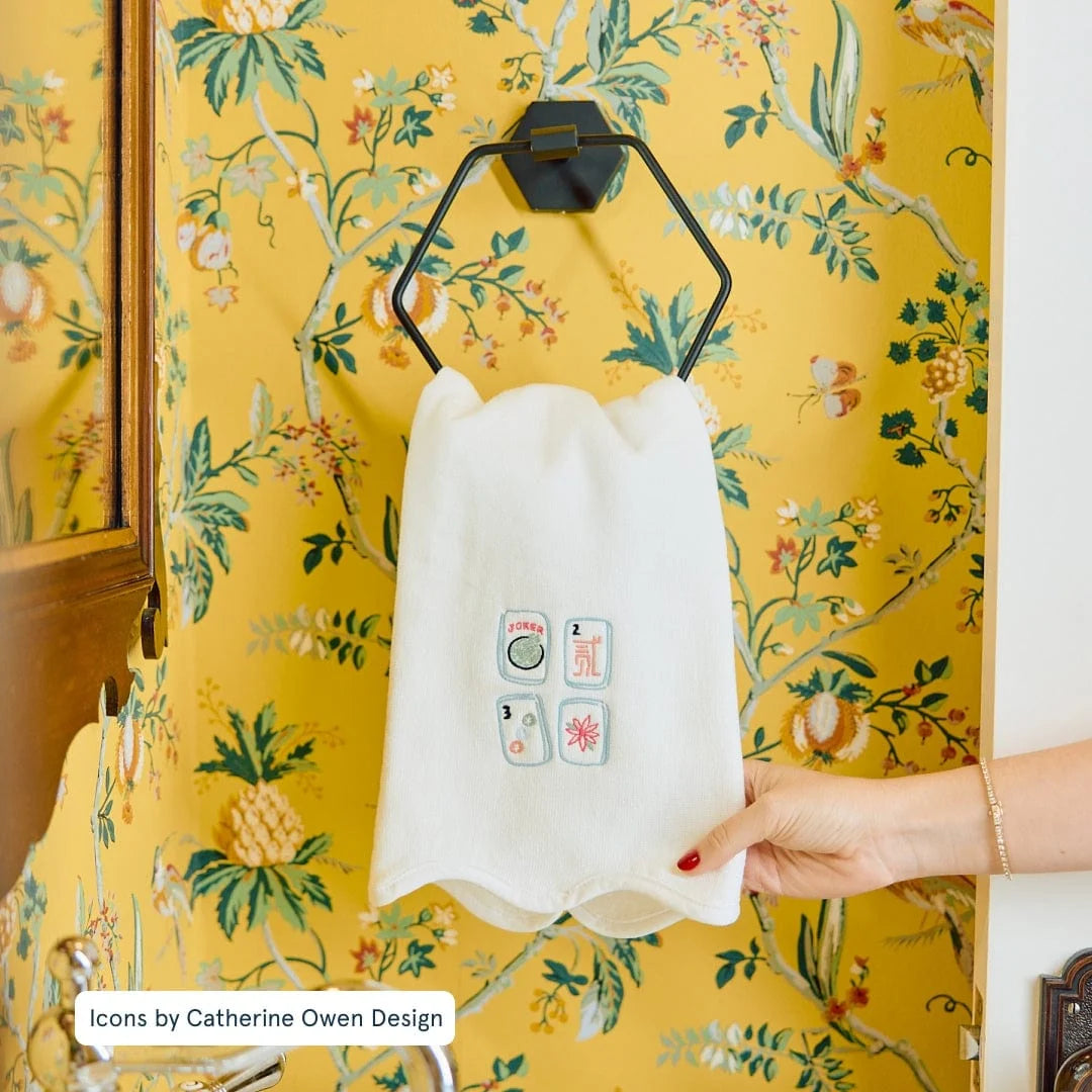 Scallop Powder Bath Hand Towel