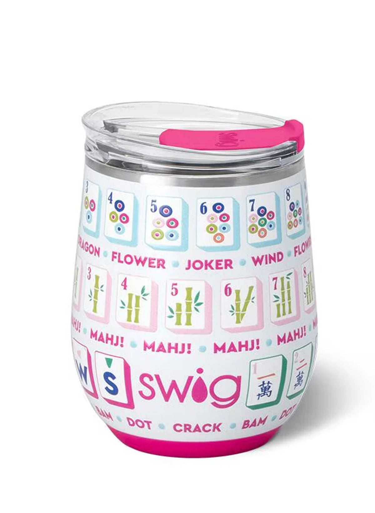 Mahjong Stemless Wine Cup 12oz by Swig