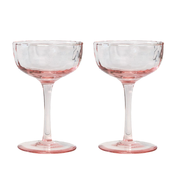 Juliska Puro Blush Cocktail Coup Set of 2