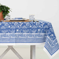 Pomegranate Blue Tablecloth