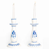 Pomegranate Trio Sketch Cobalt Blue Candlestick