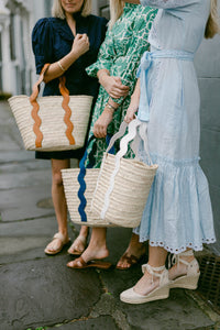 The Ridgely Straw and Leather Tote