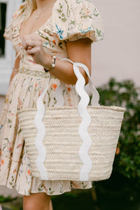The Ridgely Straw and Leather Tote