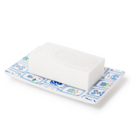 Mahjong soap on ceramic plate, detail