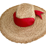 Sarah Bray Hydrangea Sun Hat - Wide Red Grosgrain Ribbon