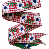 Sarah Bray Vintage Daisy Gingham Hat Ribbon - Short