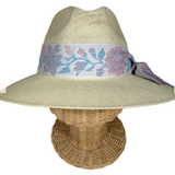 Sarah Bray Orchid Sun Hat- Pastel Floral Tapestry Ribbon