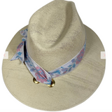 Sarah Bray Orchid Sun Hat- Pastel Floral Tapestry Ribbon