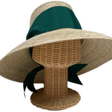 Sarah Bray Wildflower Sun Hat - Olive Green Wide Grosgrain Ribbon