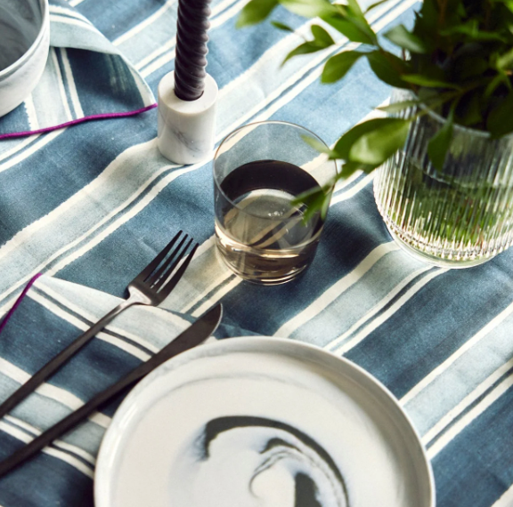 Goldie Home Stripe Tablecloth