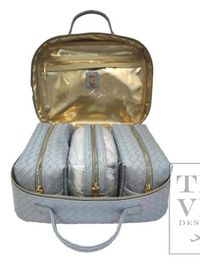 TRVL Luxe Woven Cosmetic Toiletry Case