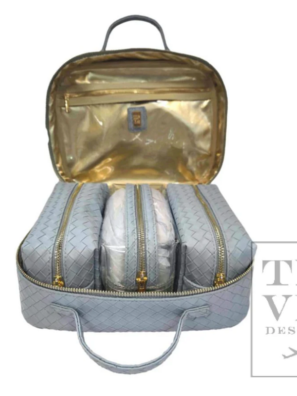 TRVL Luxe Woven Cosmetic Toiletry Case