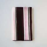 Goldie Home Stripe Napkins- Maroon Trim