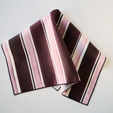 Goldie Home Stripe Napkins- Maroon Trim