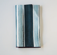 Goldie Home Stripe Napkins- Maroon Trim