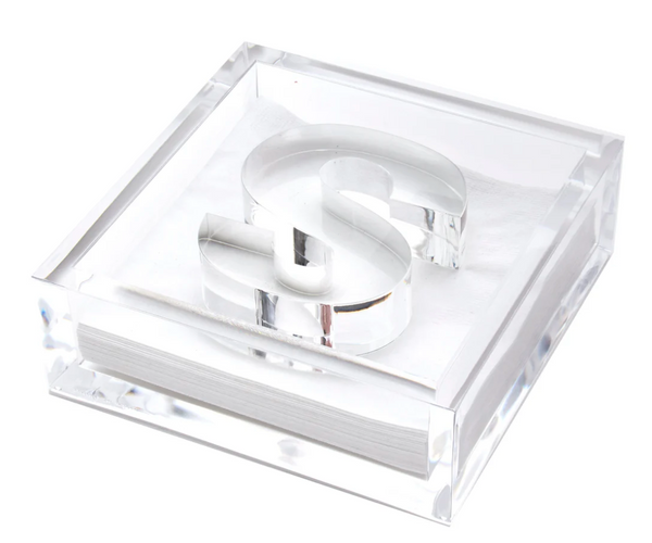 Tara Wilson Acrylic Momogram Cocktail Napkin Holders