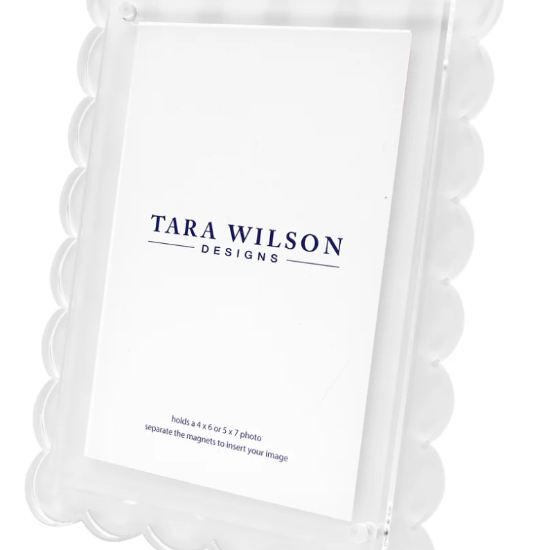 Tara Wilson Acrylic Scallop Frames  - 4x6 or 5x7