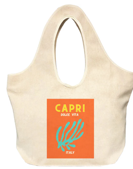 Capri Linen Tote Bag