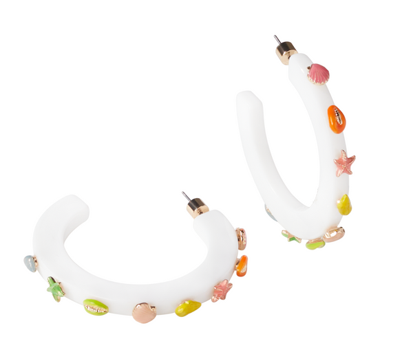 Earring Acrylic Jewel Hoop  - 2