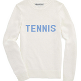 Tennis Classic Crew Ivory with Blue