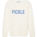 Pickle Classic Crewneck Sweater Ivory with Blue