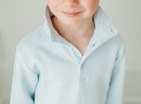 Boys Benjamin Blue Quilted Pullover