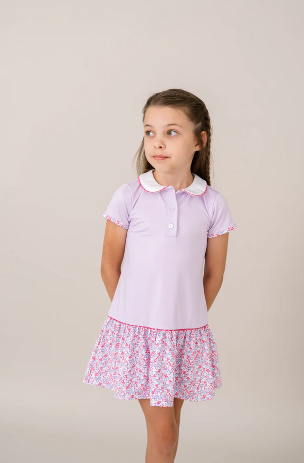 Darla Dropwaist Dress Petal Purple Flower