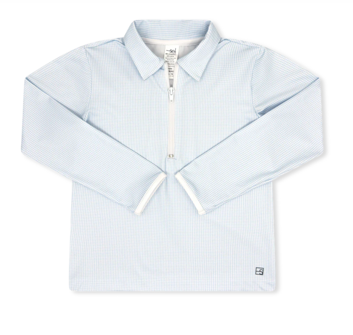 Henry Half Zip Cotton Candy Blue
