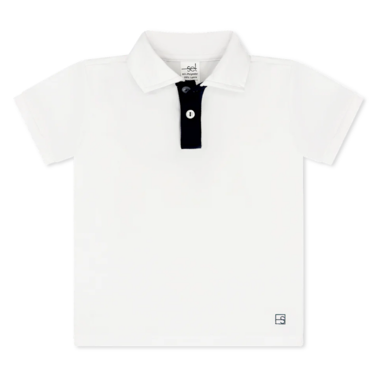 Parker Polo Pure Coconut Nantucket Navy