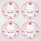 Juliska Winter Frolic Country Estate Melamine Desert/Salad Plates Set of 4