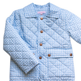 Percy & Tyne Periwinkle Gingham Winter Coat- Unisex