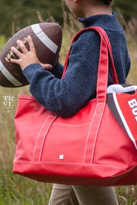 Coated Canvas Midi Tote