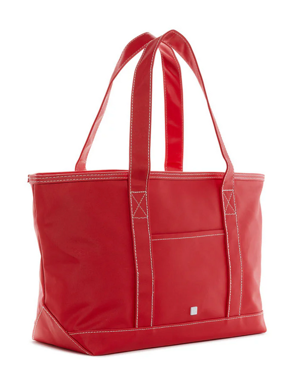 Coated Canvas Midi Tote