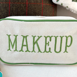 Canvas Green Makeup Bag