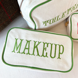 Canvas Green Makeup Bag