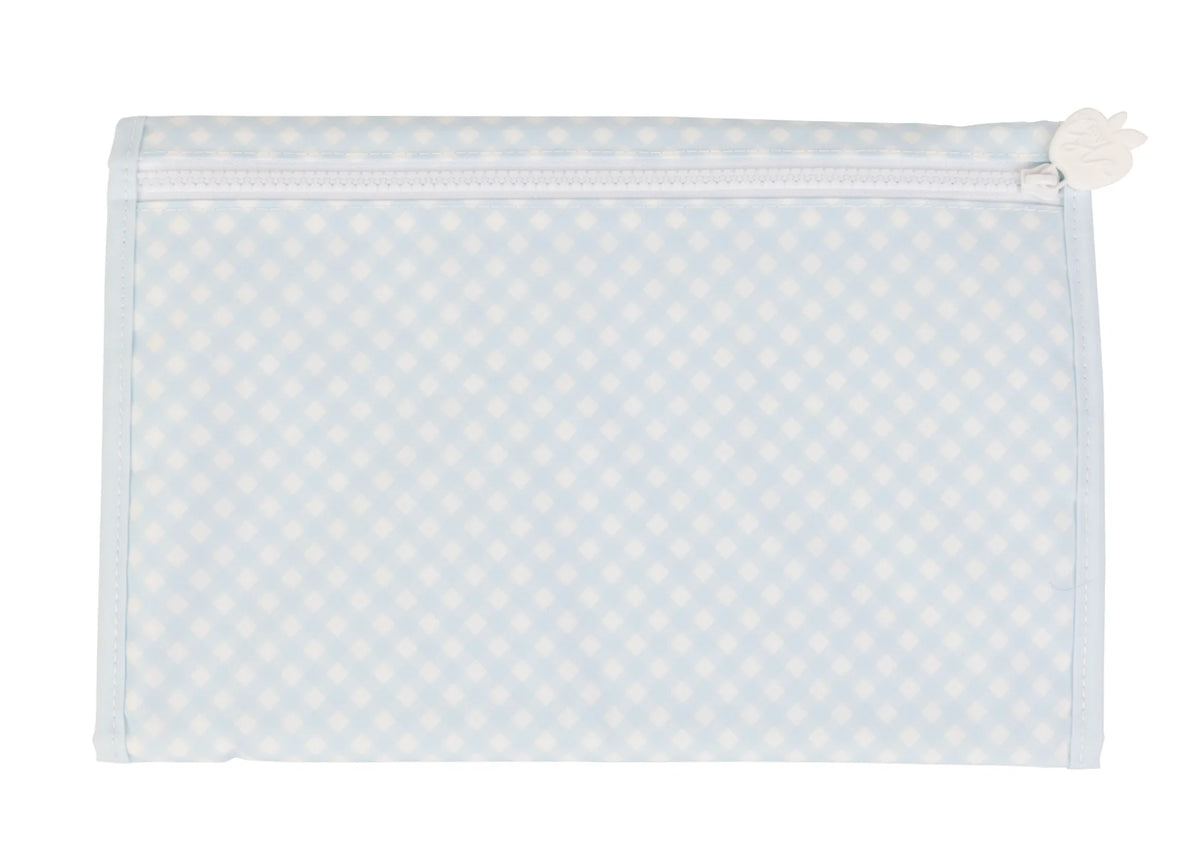 Blue Gingham Changing Pad