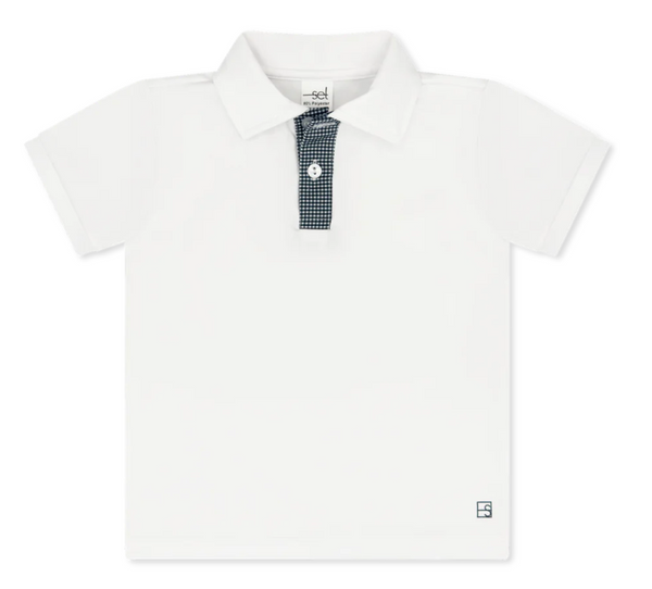 Set Fashions Parker Polo Pure Coconut Nantucket Minigingham